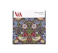 William Morris Lot de 20 serviettes en papier jetables Motif voleur de fraises Museums & Galleries