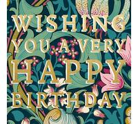 William Morris - Morris & Co. - Superbe design artistique complexe - Carte de vœux d'anniversaire - Intérieur vierge (Lys coloré)