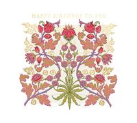 William Morris - Morris & Co. - Superbe design artistique complexe - Carte de vœux d'anniversaire - Intérieur vierge (HYACINTH)