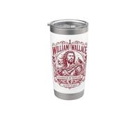 William of Wallace Guardian of Scotland Castle Grenat imprimé Gobelet isotherme en acier inoxydable double paroi