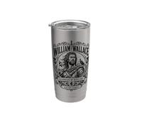 William of Wallace Guardian of Scotland Castle Impression noire Gobelet isotherme en acier inoxydable double paroi