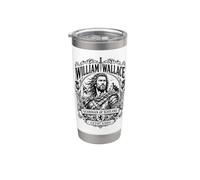 William of Wallace Guardian of Scotland Castle Impression noire Gobelet isotherme en acier inoxydable double paroi