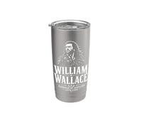 William Wallace Guardian of Scotland 1270-1305 Impression blanche Gobelet isotherme en acier inoxydable double paroi