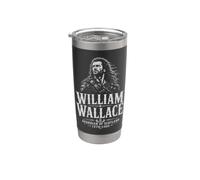 William Wallace Guardian of Scotland 1270-1305 Impression grise Gobelet isotherme en acier inoxydable double paroi