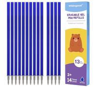 Willingood 14x recharges effaçables bleues compatibles avec Legami, faciles à effacer, pointe de stylo 0,7 mm, hauteur 13 cm