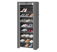 Willonin Armoire en Tissu Penderie de Vêtement en Toile Mobilier de Chambre Rangement de Vêtements Unique Tringles à Vêtements (60 * 30 * 160cm -Gris foncé)