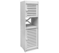 Willonin Meuble Salle de Bain, Armoire Toilette Colonne, Meuble Toilettes WC Rangement, Tiroir, Compartiment, Gain de Place, Petits Espaces-22 * 20 * 75cm