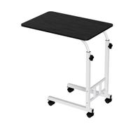 Willonin Table d'appoint - Roulante de Lit Canapé - Réglable 60 * 40 * 85cm,Noir et Blanc
