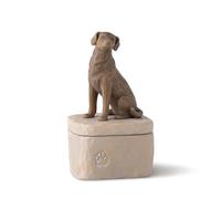 Willow Tree Love My Dog Boîte à souvenirs sculptée peinte à la main, 5.5" high, Dark