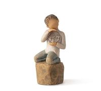 Willow Tree Love You Too (Lighter Skin), Figurine sculptée Peinte à la Main, 4.5" High, Naturel