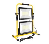 Willpower Projecteur Chantier LED sur Pied 300W Spot LED Extérieur Filaire | Lumiere de Chantier 30000LM, 6000K Blanc, Etanche IP66, Portable Lampe de Travail Pour Garage Atelier Construction