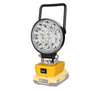 Willpower Projecteur Led Rechargeable 42W Pour Dewalt Batterie 18V Sans Fil | Portable Phare de Travail LED 4200LM Lampe pour Chantier Garage Camping Randonnée Pêche, USB & Type C (Sans Batterie)