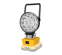 Willpower Projecteur Led Rechargeable Pour Dewalt Batterie 18V, Portable Phare de Travail LED 42W 4200LM Sans Fil Lampe pour Chantier Garage Camping Randonnée Pêche, USB & Type C (Sans Batterie)