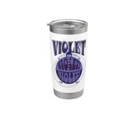 Willy Wonka & the Chocolate Factory Violet Logo Gobelet isotherme en acier inoxydable double paroi