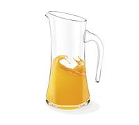 Wilmax Cruche en verre 1500 ml - cruche à eau - carafe en verre - carafe à eau - carafe en verre - carafe à vin - cruche en verre - carafe à eau - théière - coffret cadeau - transparent - 1 pièce