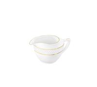 Wilmax - Pot à lait en porcelaine avec motif doré - 280 ml - Blanc - Pot à lait - Service à café pour lait, café, thé - avec bec verseur - Saucière