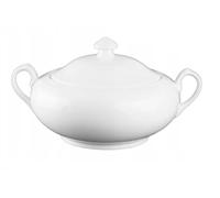 Wilmax - Soupière avec couvercle - 2800 ml - Vase en porcelaine blanche - Soupière résistante à la chaleur - Serviette pour soupe ou plats uniques - Lavable au lave-vaisselle