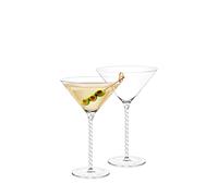 Wilmax - Verres à martini faits main, lot de 2-200 ml - Verres à cocktail, à grappa - Set de verres à boire - Parfait pour la maison, les restaurants et les fêtes