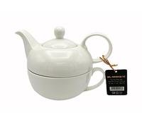 Wilmax WL-994048/1C Ensemble théière et Tasses en Porcelaine Blanc