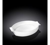 Wilmax WL-997027/1C Plat à gratin en porcelaine avec poignée Blanc Longueur 26 cm Hauteur 5 cm Capacité 990 ml