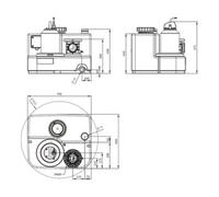 Wilo Wilo Station de relevage DrainLift SANI -M. 16/M523/4C-EF, S1, 230 V, 50 Hz Quantité:1
