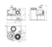 Wilo Wilo Station de relevage eaux usées DrainLift SANI-S. 11/ T540/1-CEE, CEE 16A, 3P+N+PE 6h, 400 V Quantité:1