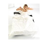 Wilson Gabor Parure de lit en satin 100 % soie 155 X 220 cm - blanc perle