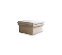 Wilson - pouf avec rangement en tissu et tissu texturé - Beige