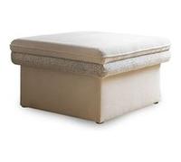 Wilson - pouf avec rangement en tissu et tissu texturé - Beige $cou G