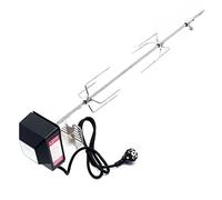 WilTec 2X Fourches à Viande Tournebroche BBQ 70cm 230V Acier Fin Grillade Rôtisserie Grill Barbecue Accessoire Cuisine Légumes
