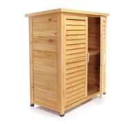 Wiltec Abri de Jardin - 870 x 465 x 916 mm - en Bois d’Épicéa - avec 2 Portes - Cabane Remise pour Rangement Outils pour Jardin, Terrasse & Balcon