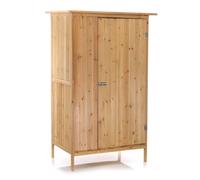Wiltec Abri de Jardin - 920 x 570 x 1540 mm - en Bois Verni - avec Toit revêtu par PVC et 1 Porte - Cabane Remise pour Rangement Outils pour Jardin, Terrasse & Balcon
