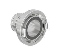 Wiltec Accouplement Storz C/52 mm - 101 x 98 x 98 mm - en Aluminium - avec long Manchon rotatif 120° - Raccord pour Tuyaux pompier Irrigation Arrosage Lance incendie