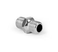 Wiltec Adaptateur aérographe - avec raccord filetage mâle 2 x 9,51 mm (1/8") - pour Tuyau à air - Accessoires Airbrush