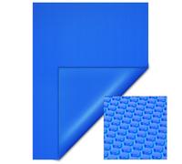 Wiltec Bâche à bulles solaire rectangulaire pour piscine, 5 x 8 m, 140 µ, en PE, couleur bleue, couverture piscine, chauffage piscin