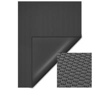 Wiltec Bâche à bulles solaire rectangulaire pour piscine, 5 x 8 m, 400 µ, en PE, couleur noire, couverture piscine, chauffage piscin