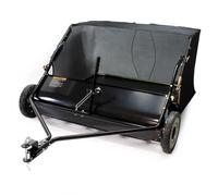 Wiltec Balai ramasseur – 1725 x 1035 x 585 mm – Largeur de 96 cm – capacité 340 l – avec Roues en caoutchouc – Balayeuse ramasseuse tractée Nettoyeur de pelouse pour Tondeuse autoportée ATV