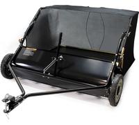 Wiltec Balai ramasseur Autoportée Largeur de travail 105 cm Taille 1730 x 1130 x 585 mm Filet collecteur de Balayeuse 365 L pour Tondeuse autoportée Largeur 105cm et Roues caoutchouc Jardin Entretien