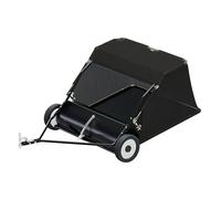 Wiltec Balai ramasseur Autoportée Largeur de travail 105 cm Taille 1730 x 1130 x 585 mm Filet collecteur de Balayeuse 365 L pour Tondeuse autoportée Largeur 105cm et Roues caoutchouc Jardin Entretien