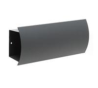 Wiltec Boîte à journaux V2 320 x 80 x 140 mm, Porte courrier Anthracite, Rouleau Journal, Compartiment Rangement Presse en Acier galvanisé