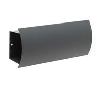 Wiltec Boîte à journaux V2 320 x 80 x 140 mm, Porte courrier anthracite, rouleau journal, compartiment rangement presse en acier gal