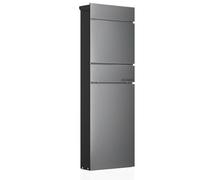 Wiltec Boîte aux Lettres et Colis avec Porte journaux Verrouillable 395 x 142 x 1150 mm Couleur Anthracite Usage Domestique Courrier Journal