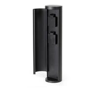 Wiltec Borne de jardin avec 2 Prises de courant - pour l’extérieur - en Aluminium - IP44 - Éclairage d’extérieur Pilier Potelet exté