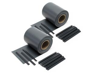 Wiltec Brise-vue en rouleau - anthracite - 70 m x 19 cm - en PVC 650 g/m² - avec 40 clips - Protection visuelle Pare-vue extérieur p