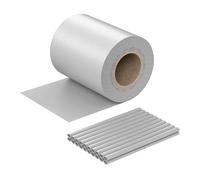 WilTec Brise-Vue en Rouleau - Gris - 35 m x 19 cm - en PVC 450 g/m² - avec 20 Clips - Protection visuelle Pare-Vue extérieur pour Clôture Jardin Terrasse