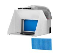 WilTec Cabine Aspiration Aérographie Airbrush 230 V - 47 DB - 4 m³/MN - Extraction Vapeur Brouillard Peinture - Extensible - avec Tuyau échappement et Filtre de Rechange - Tatouage modélisme Nail Art