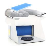Wiltec Cabine d’aspiration Aérographie Airbrush 12 V - 52 dB - 4 m³/mn - Extraction vapeur brouillard peinture - Extensible - avec Tuyau échappement et Filtre de rechange - Tatouage modélisme Nail Art