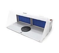 Wiltec Cabine d’aspiration double pour aérographie airbrush 12 V – 52 dB – 8 m³/mn – Filtre extraction vapeur brouillard peinture – Extensible – pour Tatouage modélisme manucure Nail Art