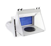 WilTec Cabine d’Aspiration pour aérographie Airbrush 12 V - avec Paint Station, Tuyau échappement, Éclairage - 52 DB - 4 m³/MN - Filtre Extraction Vapeur - Tatouage modélisme manucure Nail Art