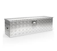 Wiltec Caisse à outils en aluminium - 124 x 37 x 38 cm - 170 litres - Boîte à outils alu ondulé - Vérins à gaz, poignées - Transport Rangement